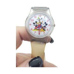 Vintage Disney Time Works Watch Mickey Goofy Pluto Works Japan Quartz Kids